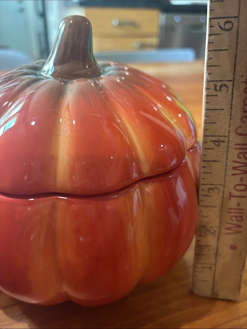 🆕 Lot of 2Ceramic Pumpkin Cookie Jars & Jack-O'-Lantern Candle Holder